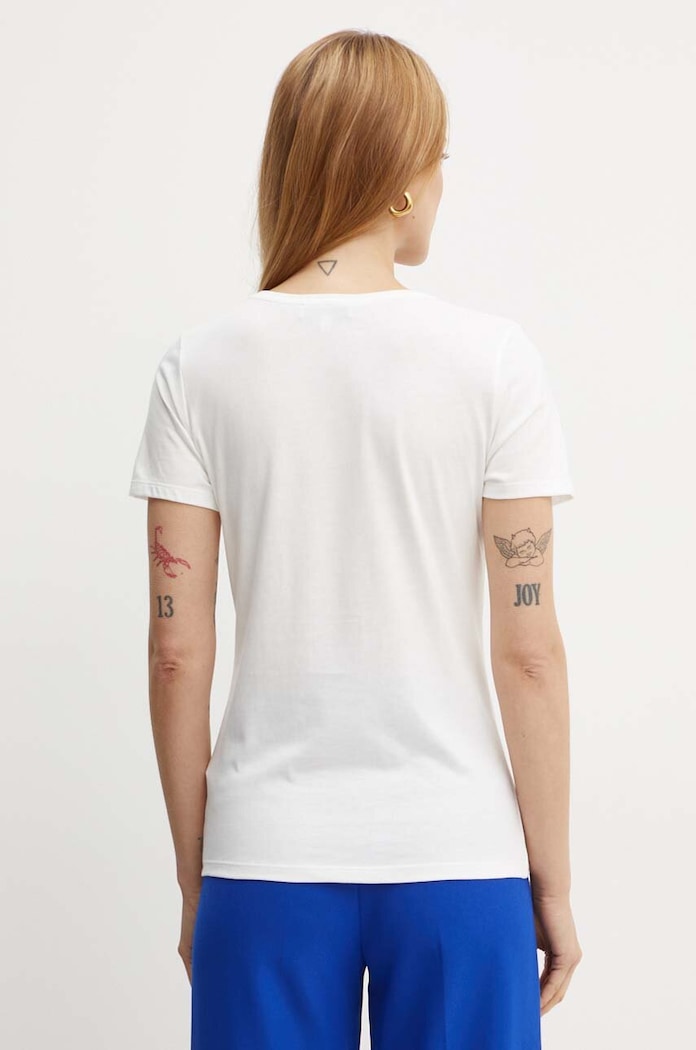 Îmbrăcăminte Morgan tricou DLUCY DLUCY alb