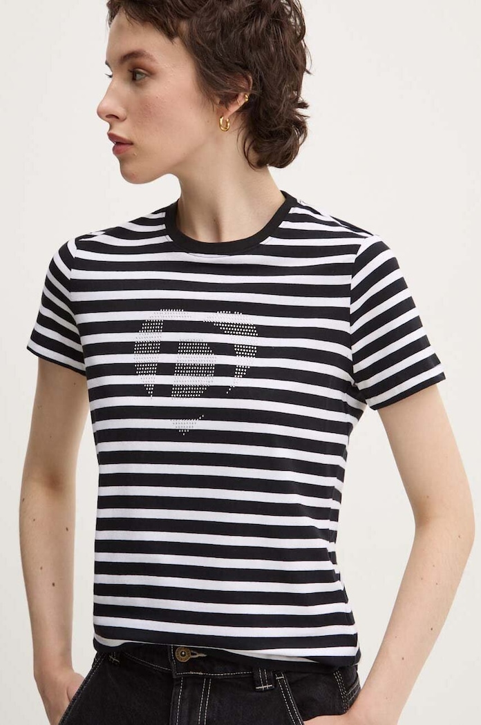 Desigual t-shirt DAISY czarny 24WWTK01