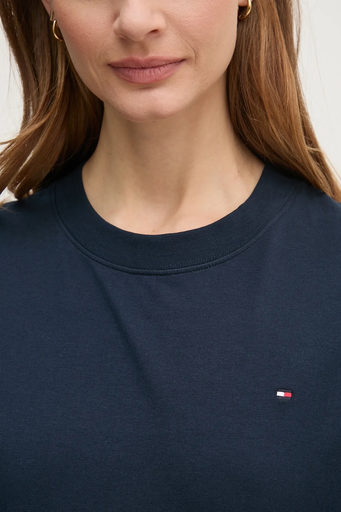 Tommy Hilfiger tricou din bumbac WW0WW43597 bleumarin