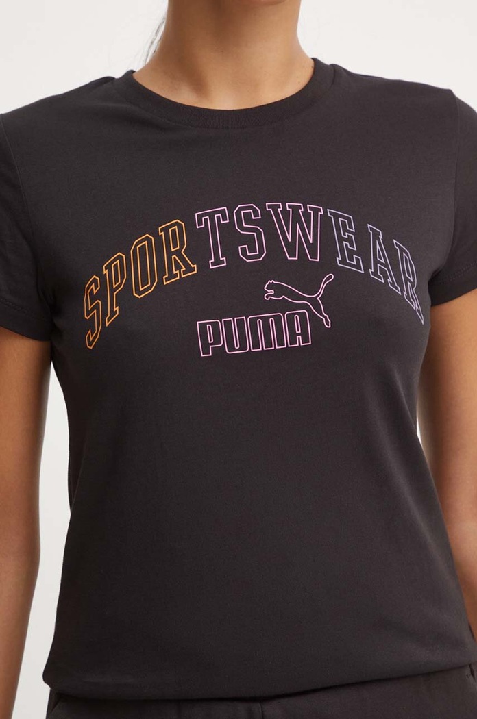 Puma tricou din bumbac negru 682986