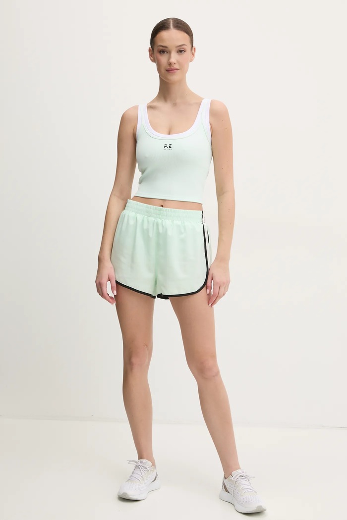 P.E Nation top de antrenament pentru femei Forward 243W134 verde SS26