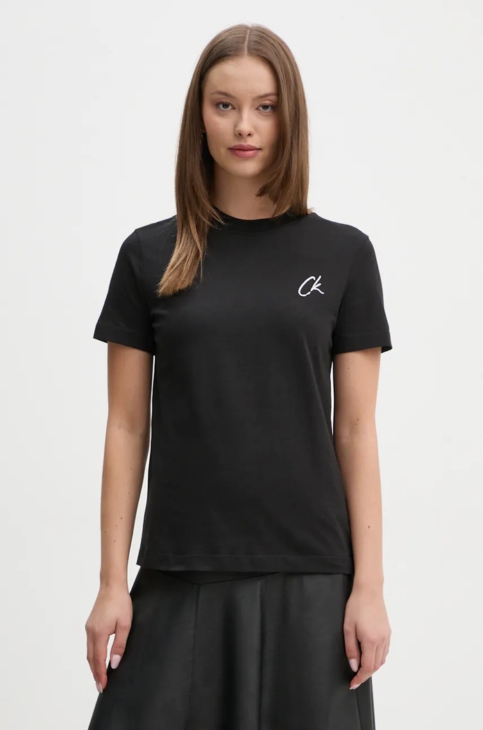 Calvin Klein Jeans Памучна тениска Calvin Klein Jeans черен J20J224439