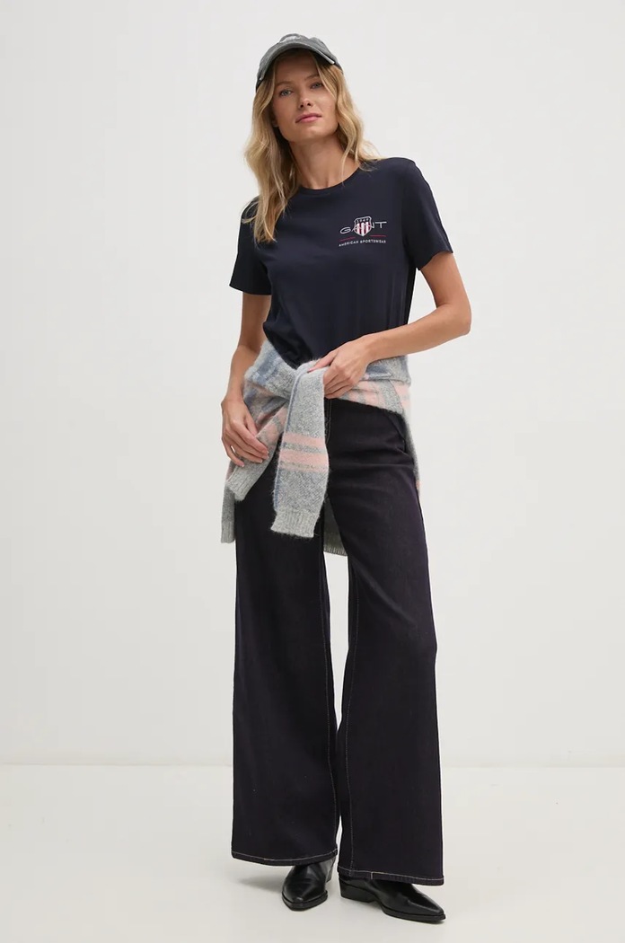 Gant tricou din bumbac 4200277 bleumarin SS26
