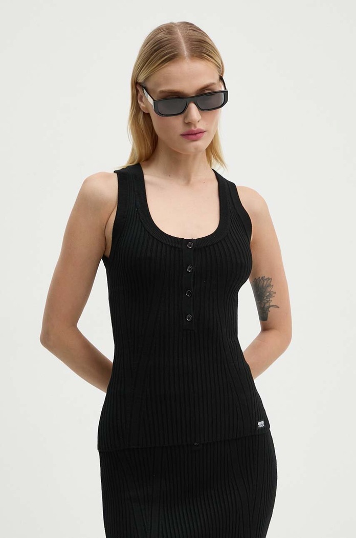 Moschino Jeans mellény gombolós fekete 0881.8702