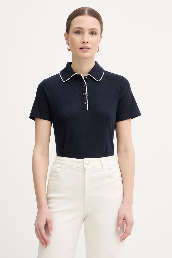 Morgan top DLOLI applique blu navy DLOLI