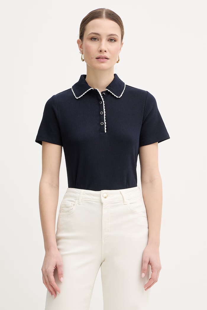 Morgan top DLOLI applique blu navy DLOLI