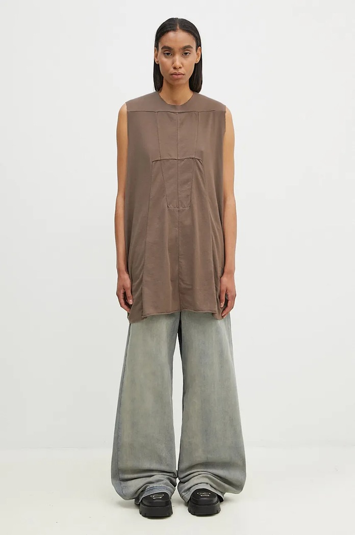 Rick Owens cotton top Luxor plain gray DS02D2111.RNP