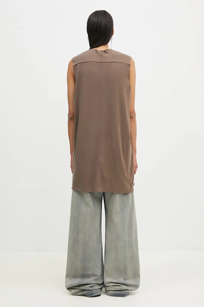 Clothing Rick Owens cotton top Luxor DS02D2111.RNP gray