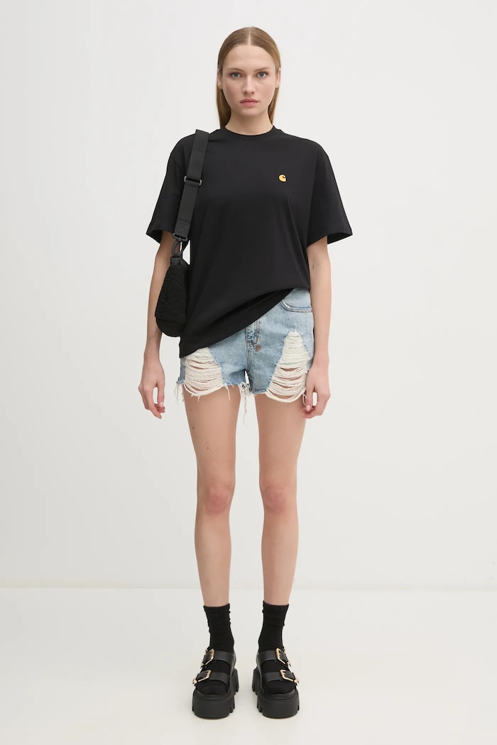 Carhartt WIP t-shirt in cotone S/S Chase I033045.00FXX nero