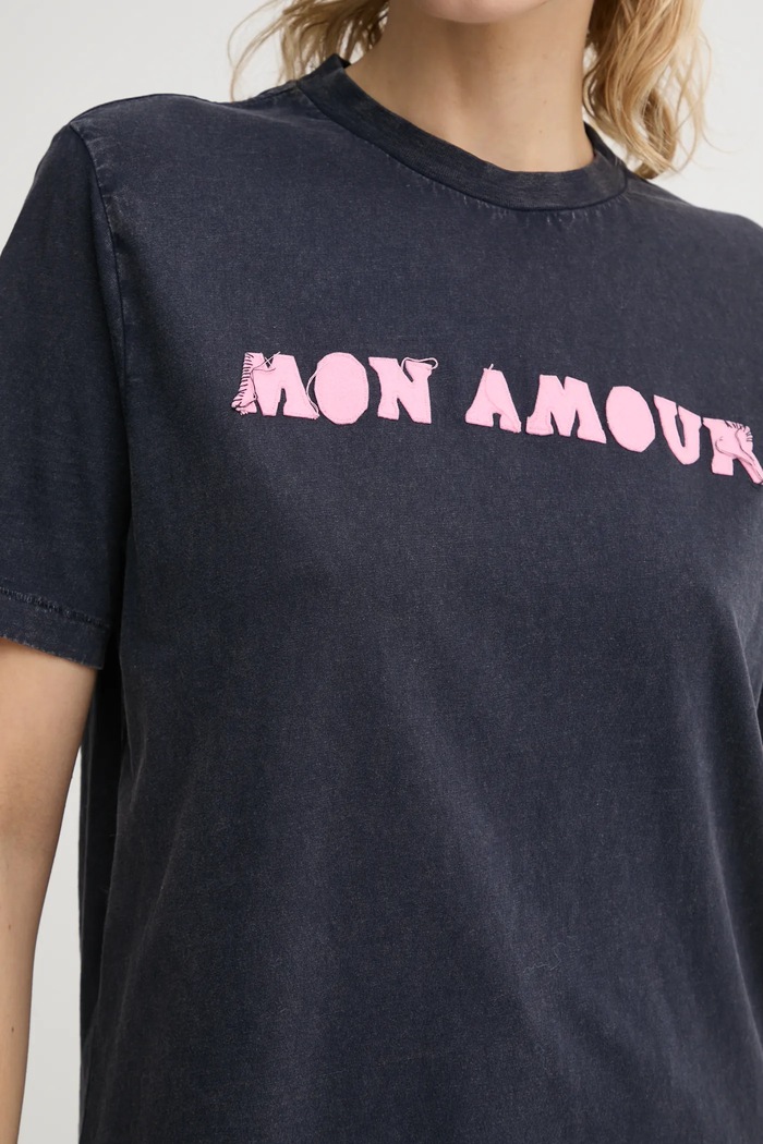 Βαμβακερό μπλουζάκι ZADIG&VOLTAIRE JWTS01668 σκούρο μπλε
