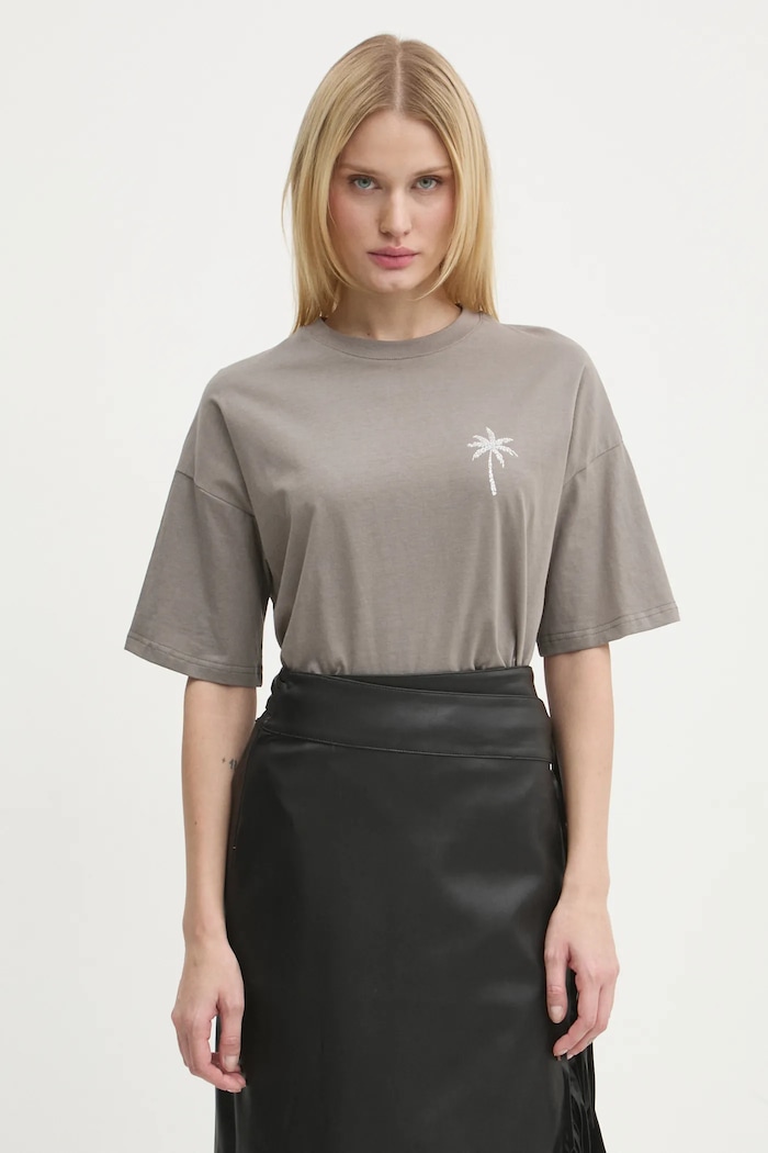 Never Fully Dressed Tricou din bumbac Washed Grey Mystcial Tee gri NFDTO1545