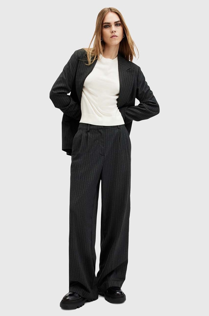 AllSaints tricou de lana BERN W108KB alb