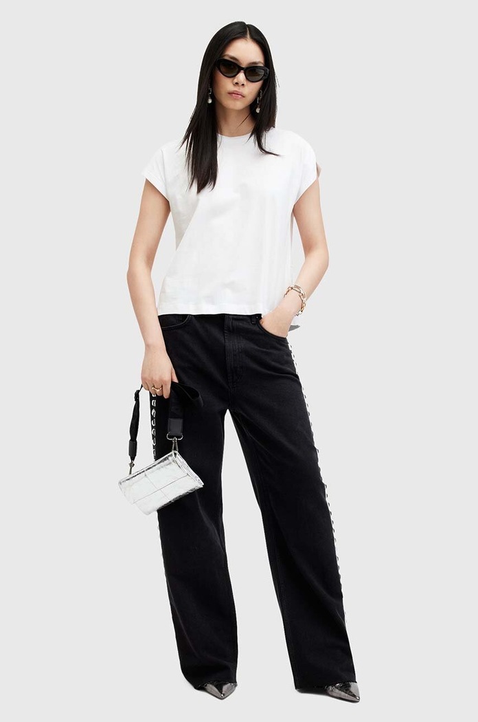 Bavlněné tričko AllSaints RUE TEE W185JB bílá