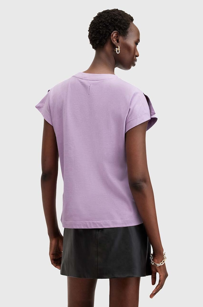 Oblečení AllSaints Bavlněné tričko AllSaints RUE TEE W185JB fialová