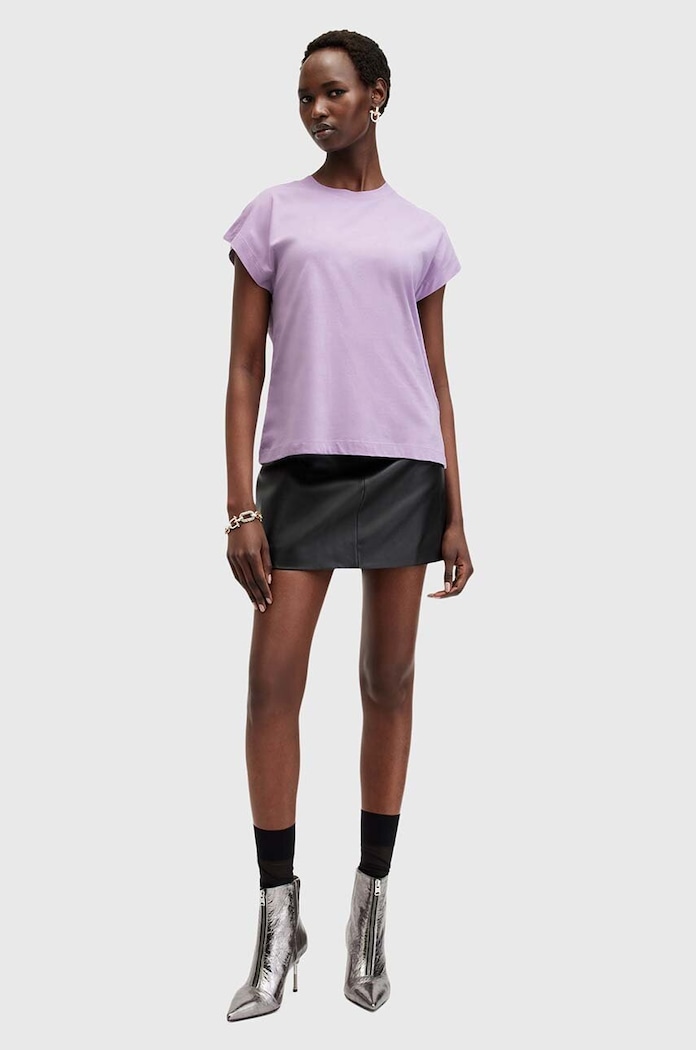 Bavlněné tričko AllSaints RUE TEE AllSaints W185JB fialová