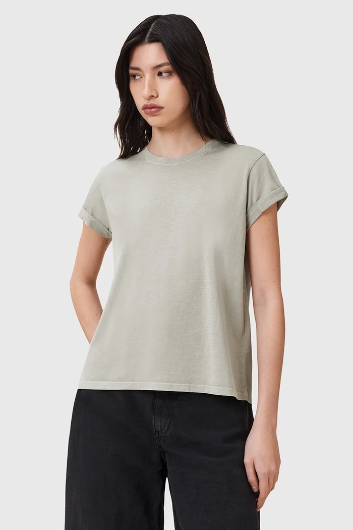 Βαμβακερό μπλουζάκι AllSaints ANNA slim πράσινο W191JB