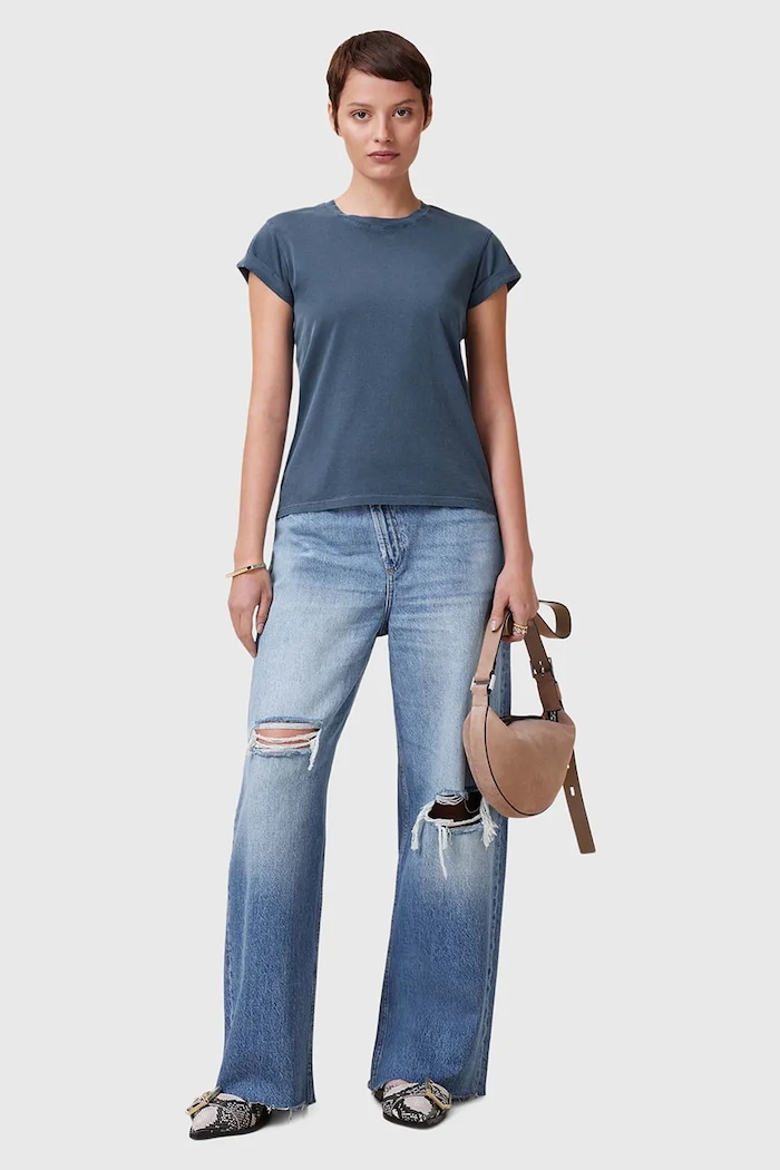 Pamučna majica AllSaints ANNA W191JB plava