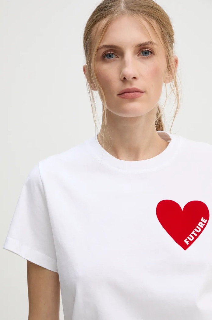 T-shirt bawełniany From Future WTS00829 biały