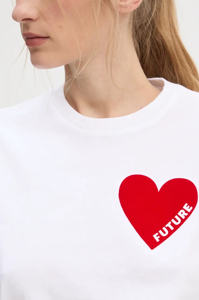 T-shirt bawełniany From Future biały WTS00829
