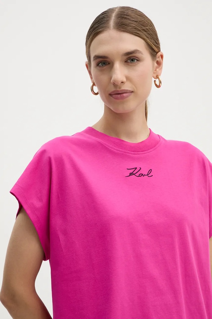 Tričko Karl Lagerfeld 246W1721 růžová