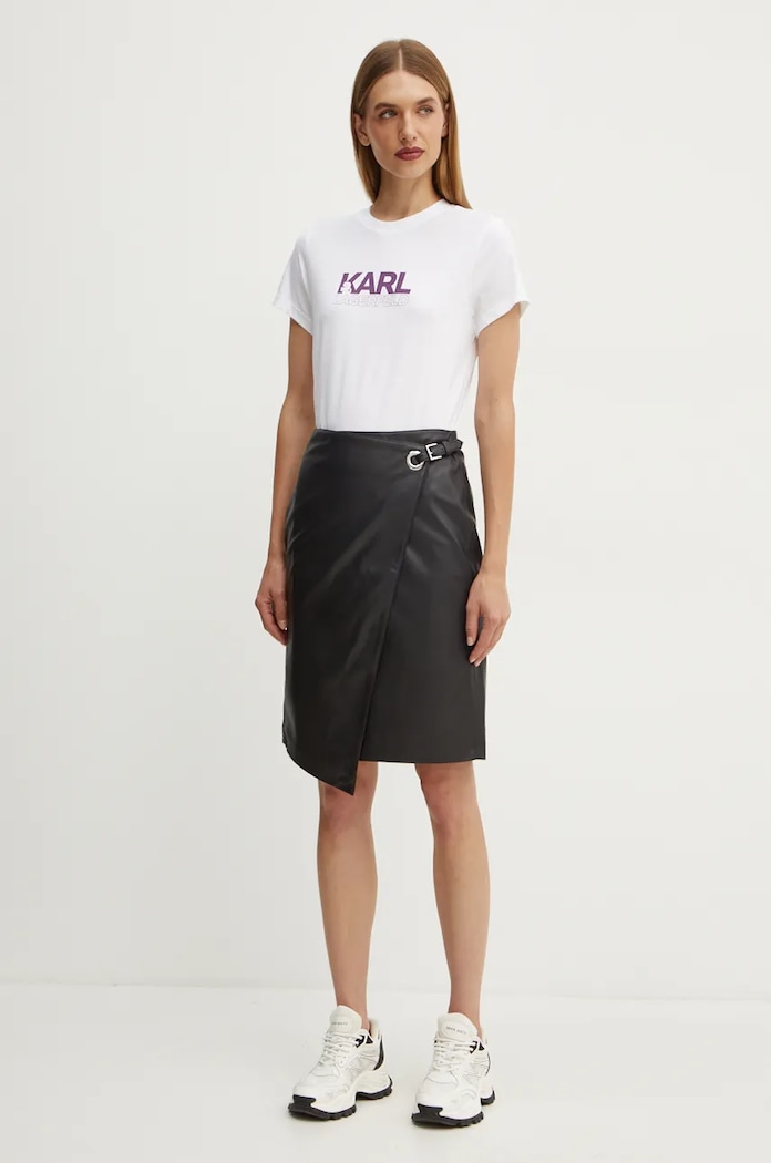 Karl Lagerfeld tricou din bumbac 24WW1703 alb AW24