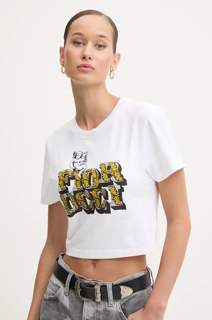 Majica kratkih rukava Fiorucci print bijela W01FMTSH094CJ03WH01