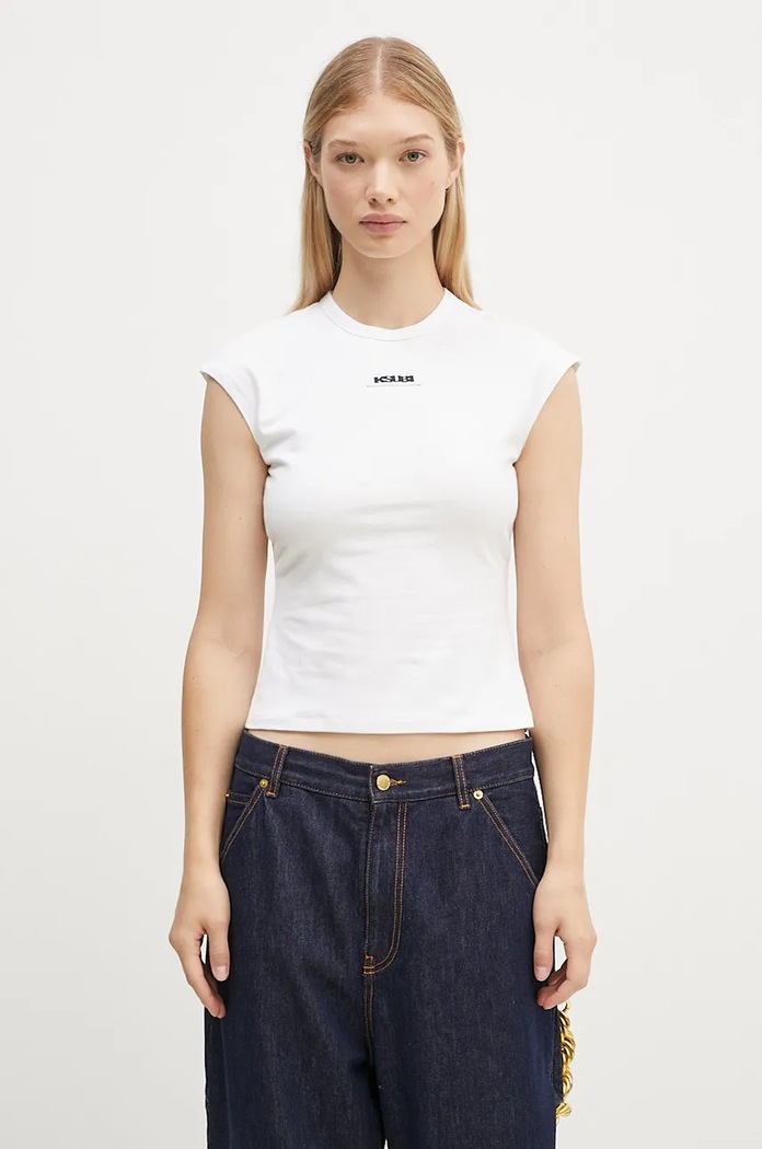 KSUBI top Staple elasztánnal fehér WFA24TE004
