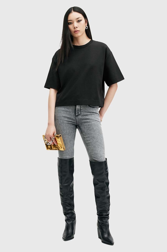 Bavlněné tričko AllSaints TILLIE TEE W050JA černá
