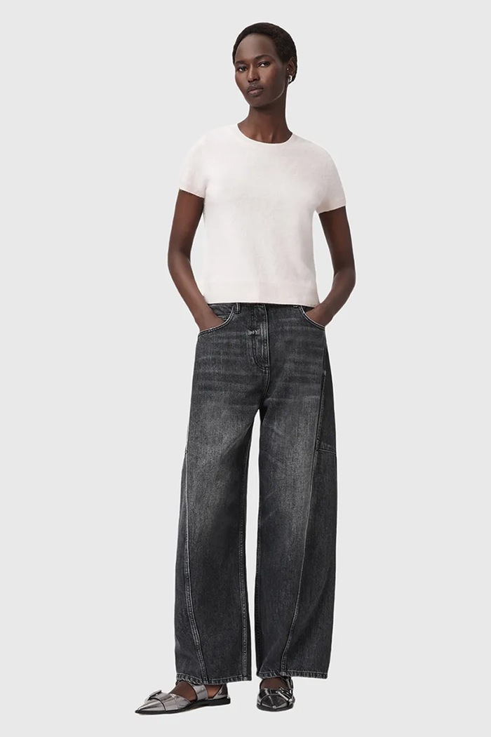 Kašmírové tričko AllSaints REBEL TEE W118KB