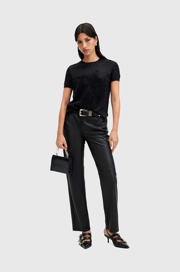 Kašmírové tričko AllSaints REBEL TEE W118KB černá