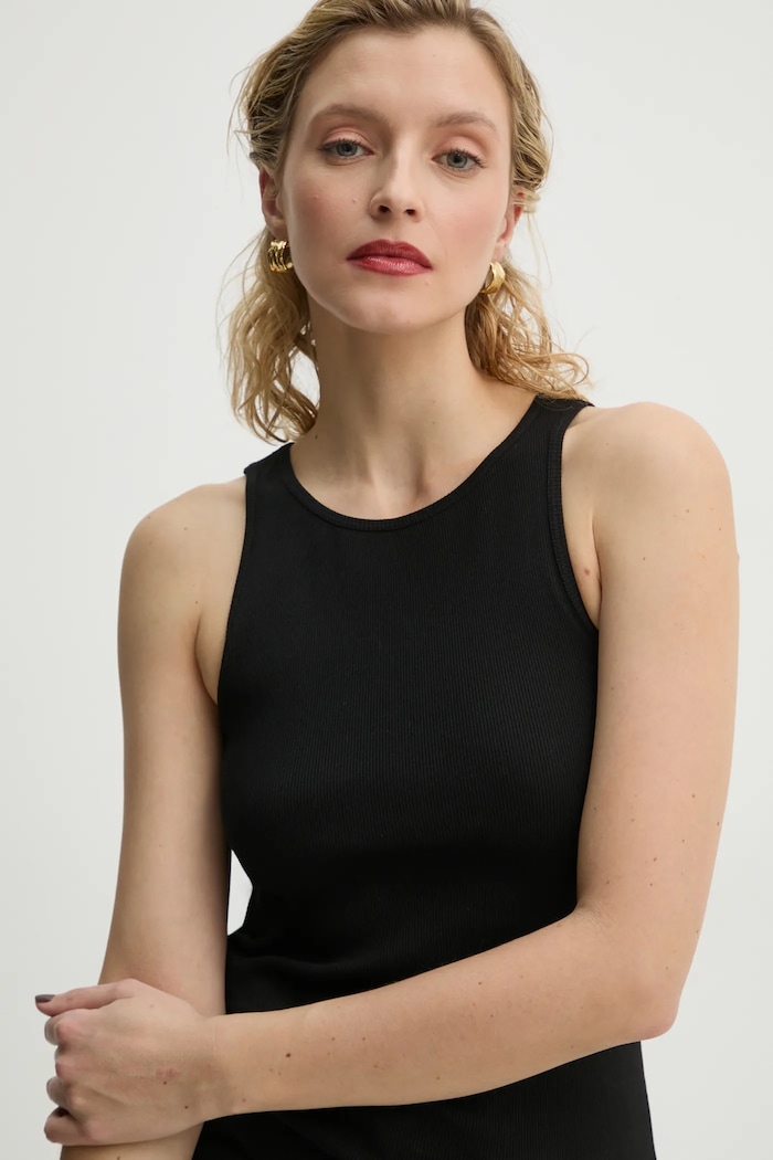 By Malene Birger top AMANI z elastanem czarny Q71679008Z