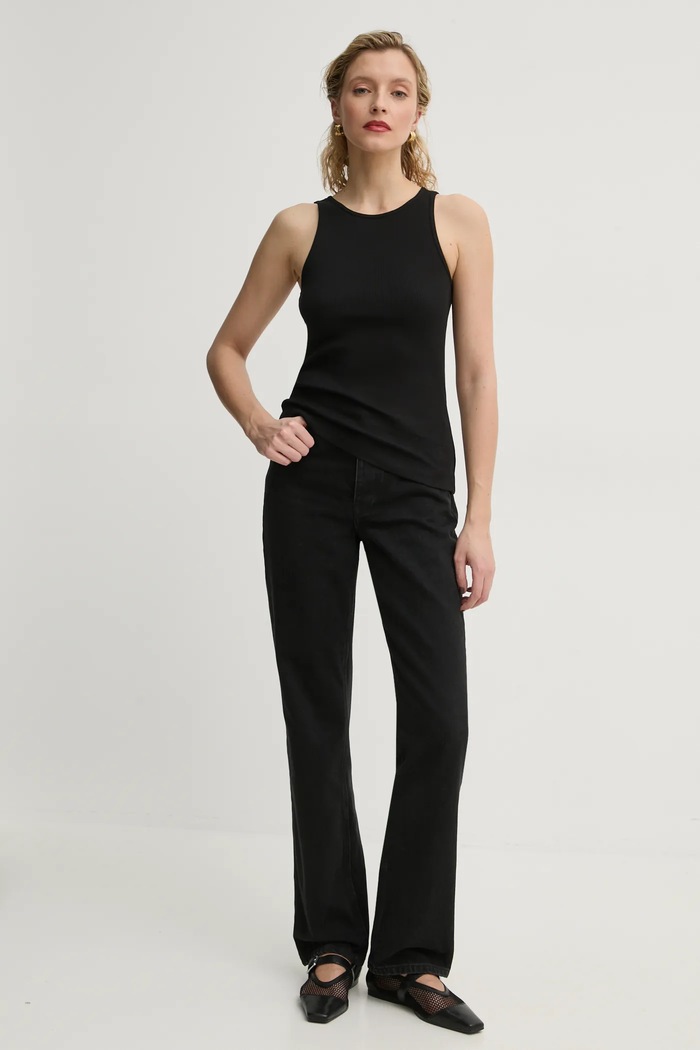 By Malene Birger top AMANI Q71679008Z czarny SS25