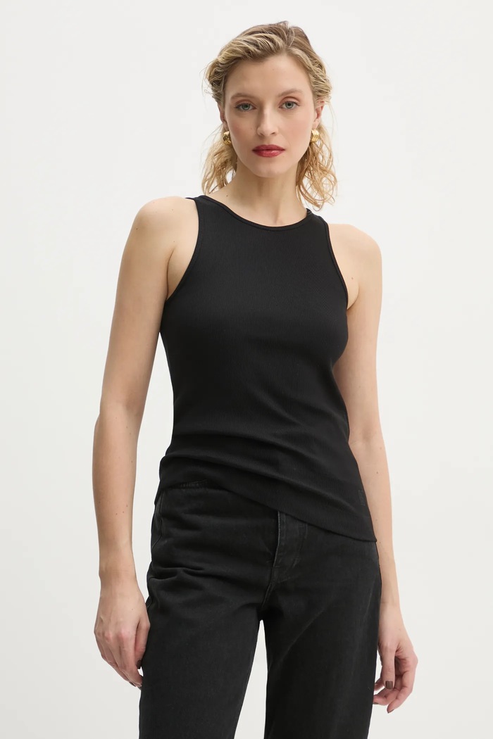 By Malene Birger top AMANI czarny Q71679008Z