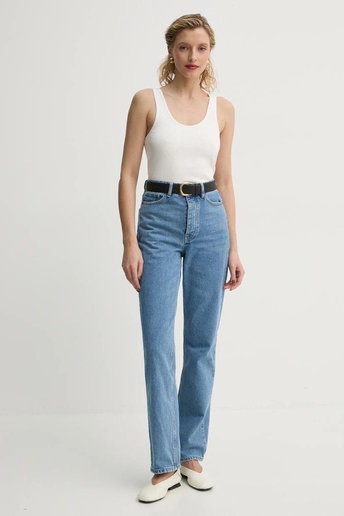 Bavlnený top By Malene Birger ANISA Q71679010Z béžová SS25