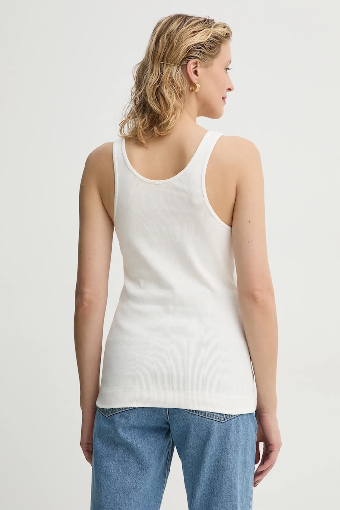 Oblečenie Bavlnený top By Malene Birger ANISA Q71679010Z béžová