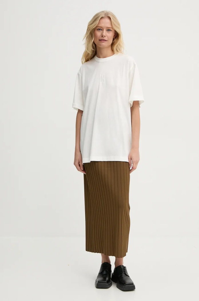 By Malene Birger tricou din bumbac FAYEH. Q72365007Z bej SS25