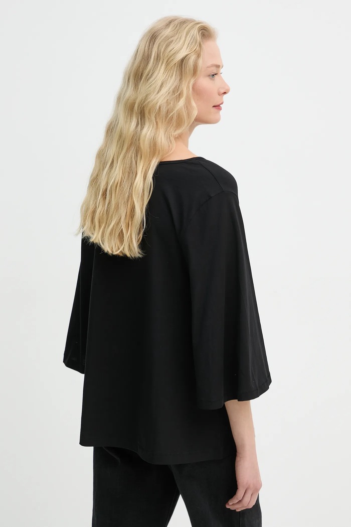 Oblečení Bavlněné tričko By Malene Birger BRYAR 102155 černá