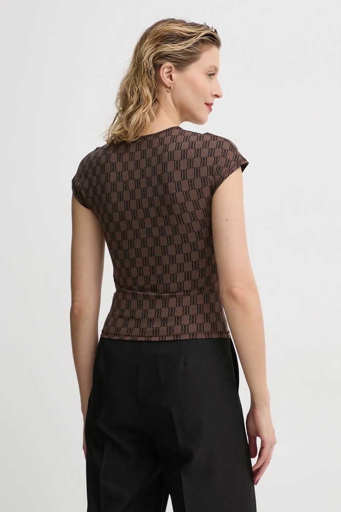 Oblečení Tričko By Malene Birger VENAZIA Q72465001 hnědá