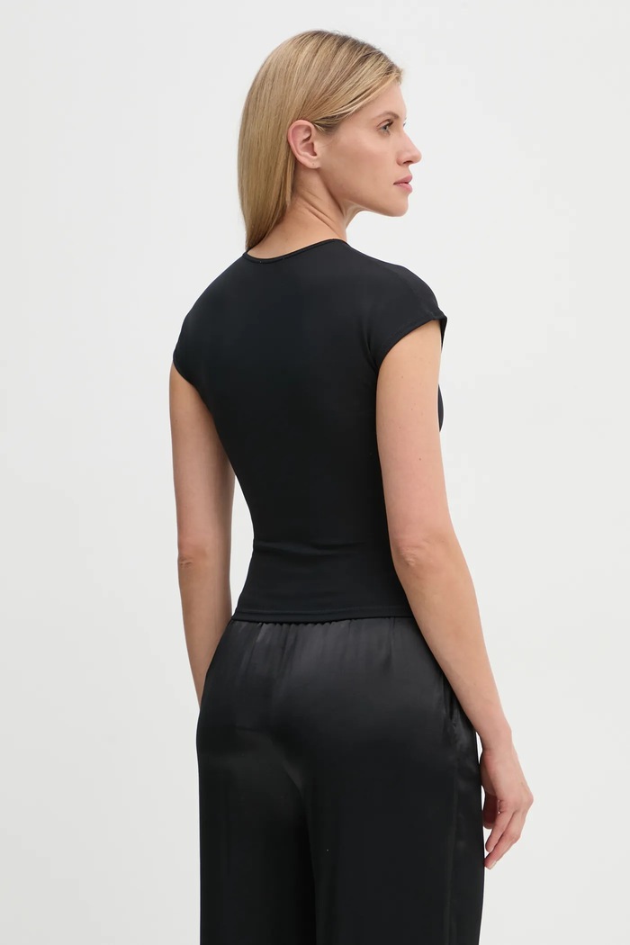 Oblečenie Tričko By Malene Birger VENAZIA Q72465001 čierna
