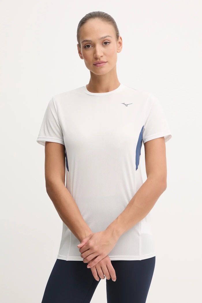 Majica kratkih rukava za trčanje Mizuno DryAeroFlow Planet friendly bijela J2GAB004