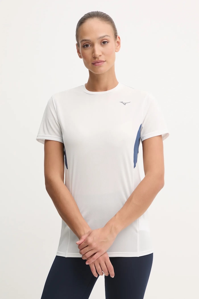 Majica kratkih rukava za trčanje Mizuno DryAeroFlow Planet friendly bijela J2GAB004