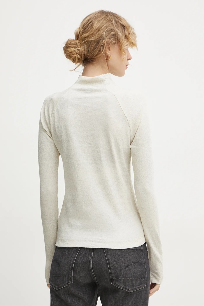 Odzież G-Star Longsleeve bawełniany D25069.D799 beżowy