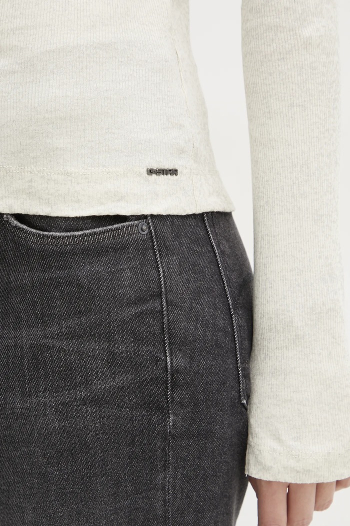 Longsleeve bawełniany G-Star beżowy D25069.D799
