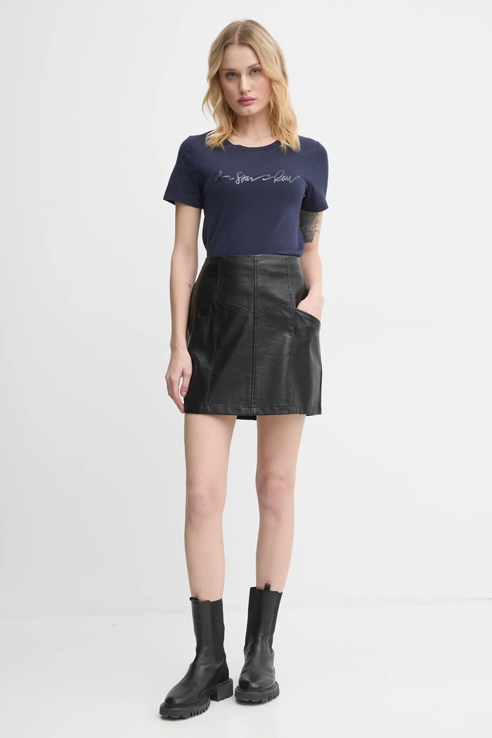 G-Star tricou din bumbac D25064.A870 bleumarin AW24