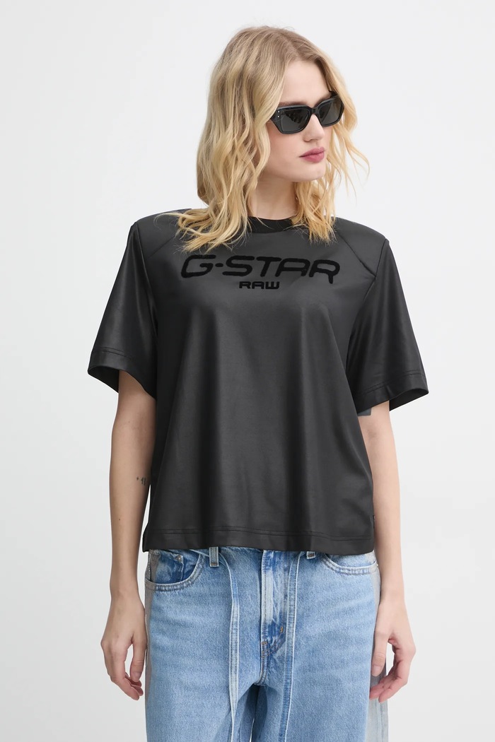 G-Star t-shirt z elastanem czarny D25073.D711