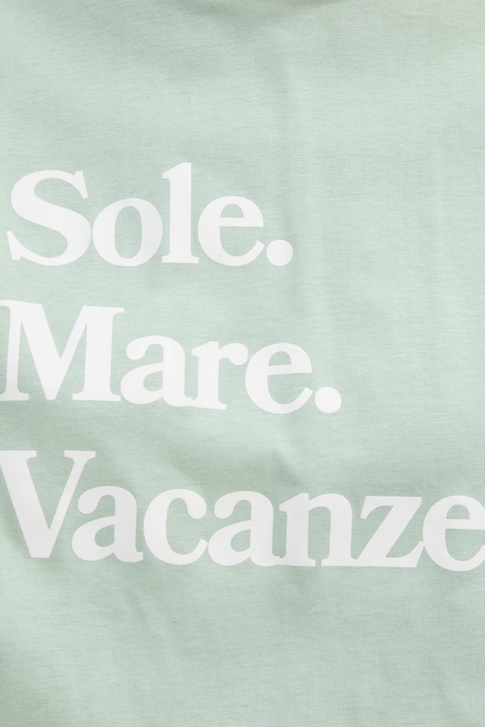 Bavlněné tričko Drivemebikini Sole Mare Vacanze 2025.DRV.004.LG zelená