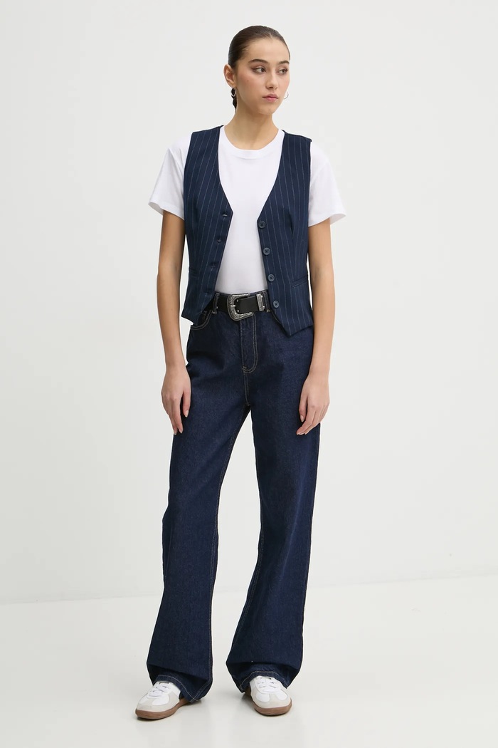 Hollister Co. t-shirt bawełniany KI339.3613.100 biały AW24