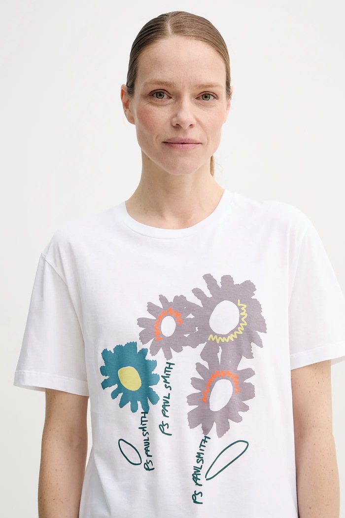 Pamučna majica PS Paul Smith bijela W2R.232V.PP4953