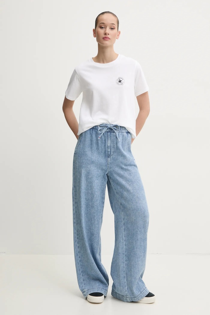 Converse t-shirt in cotone 10027570.A01 bianco SS25