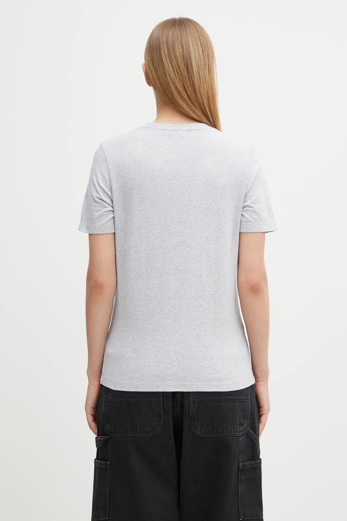 Ρούχα Βαμβακερό μπλουζάκι Maison Kitsuné Fox Head Patch LW00105KJ0008 γκρί